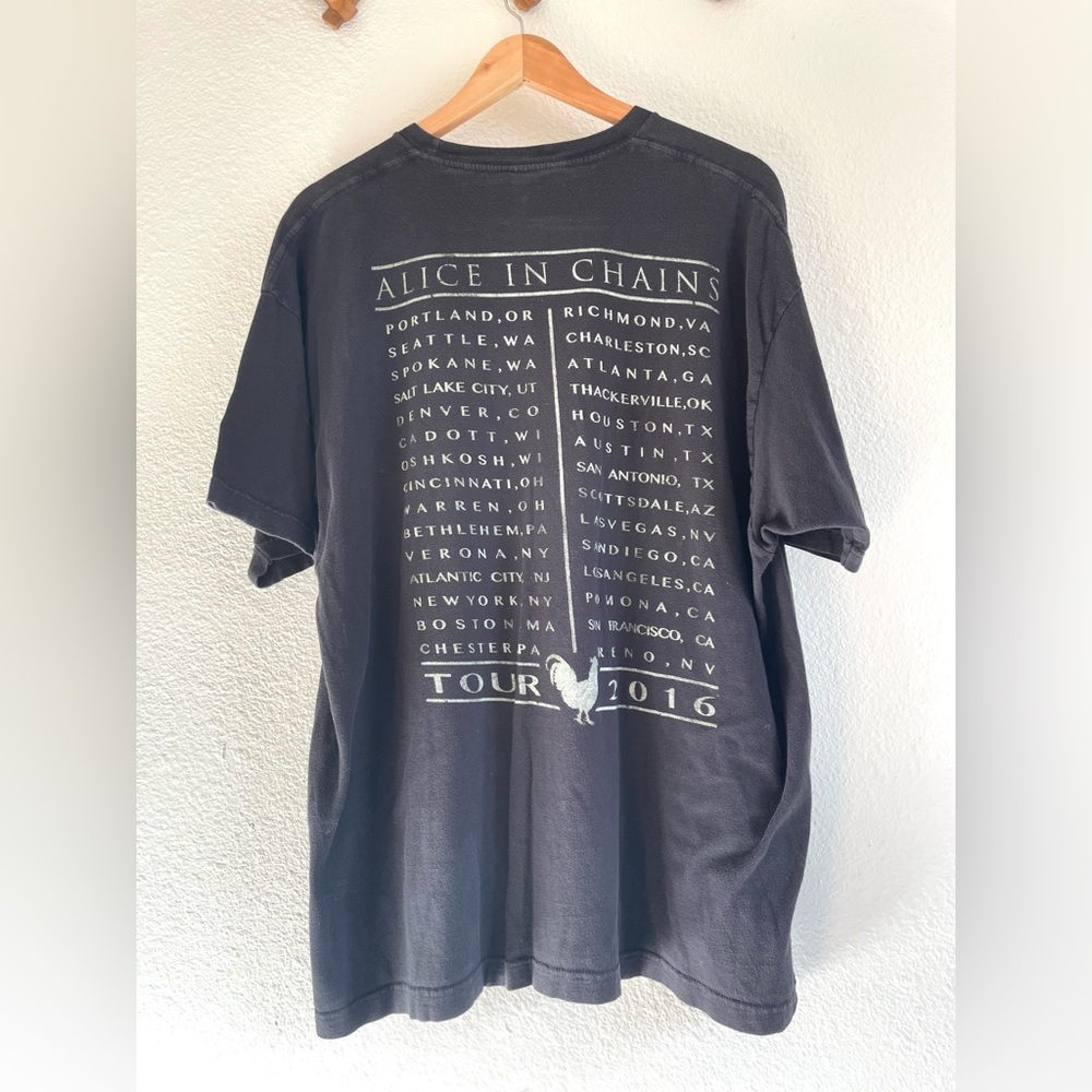 Alice In Chains 2016 Tour Shirt Band Tshirt Rooster Seattle Tour Dates XXL - Picture 5 of 5